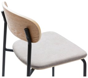 Черни/кафяво-сиви бар столове в комплект 2 бр. (височина на седалката 66 cm) Adriana – Marckeric