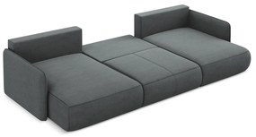 Сив разтегателен ъглов диван с място за съхранение Nanea – Makamii