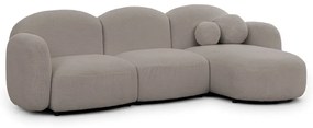 Сив ъглов диван от букле (десен ъгъл) Orbit – Ropez