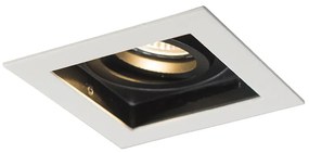 Комплект от 10 вградени прожектори бели & черни - Carree