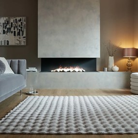 Светлосива синтетична кожа 160x230 cm Waffle Faux Fur – Flair Rugs