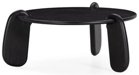 Черна кръгла масичка за кафе от масивно манго ø 80 cm Tamira – MOME