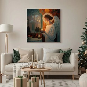 Картина на платно – Ангел със свещ