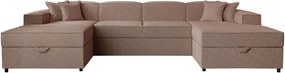 Ъглов диван Santos U-Кафяв