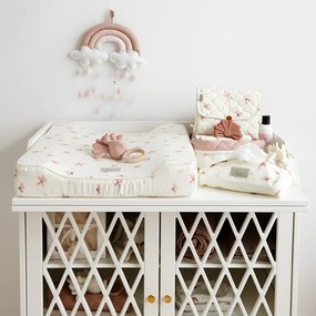 Постелка за преобуване 70x44 cm Windflower Creme – Cam Cam Copenhagen