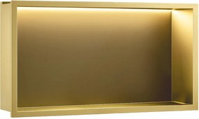 Вграден рафт за баня  LED 30x60 brush gold