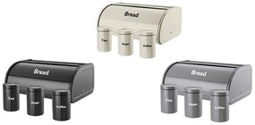 XJ-03610-4PC A-401 Комплект кутия за хляб с кутии /чай,кафе,захар/,асорти с цвят на случаен принцип