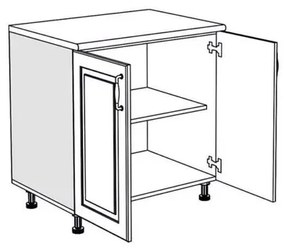 Долен шкаф IN RUSTIC D80 - Бял