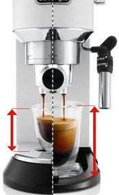 Еспресо машина DeLonghi EC685.W, 1300W, 15 bar, 1.1 л, 3 адаптера, Регулиране на температурата, Бял