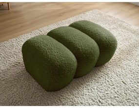 Зелена табуретка от прежда с примки от букле Hippolyte – Bobochic Paris