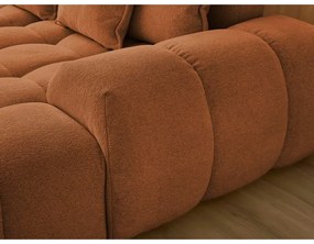 Теракотен шенилов сгъваем/с място за съхранение ъглов диван (ляв ъгъл/U форма) Everest – Bobochic Paris