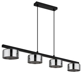 Globo 16055-4HS - LED Пендел HIGGINS 4xGX53/6W/230V опушен/черен
