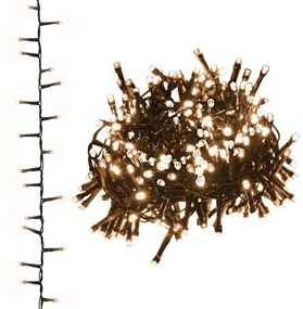 343254 vidaXL Компактен LED стринг с 400 LED топло бяло 13 м PVC