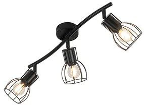 Модерен таванен прожектор черен 63 см 3-светлина регулируем - Botu