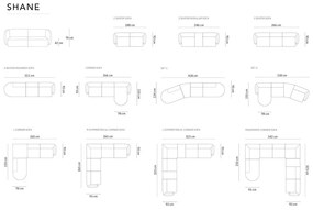 Кремав ъглов диван, десен ъгъл Shane - Micadoni Home