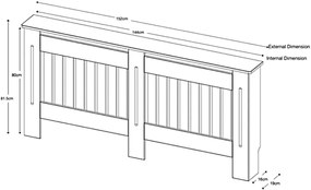 Калъф за радиатор Калина-дължина: 152 см