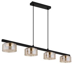 Globo 16055-4HG - LED Пендел HIGGINS 4xGX53/6W/230V опушен/кафяв