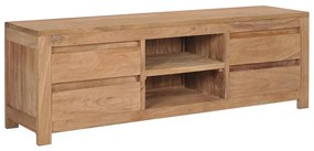 282846 vidaXL ТВ шкаф, 115x30x40 cм, тиково дърво масив