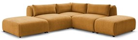 Ъглов диван в цвят горчица (променлив) Jeanne - Bobochic Paris