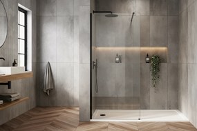 Параван за душ Rea Flexi Transparent / Black 130