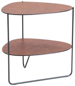 Метална масичка за кафе в цвят кафяв коняк 37x44 cm Curve Double Bull – LIND DNA