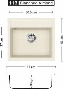 Lino FIORA 570 SI Композитна мивка за вграждане