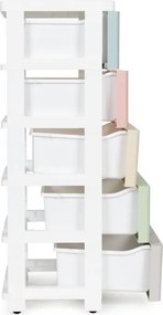 Рафт с 5 чекмеджета в пастелни цветове