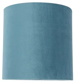 Абажур от кадифе син 20/20/20 със златен интериор