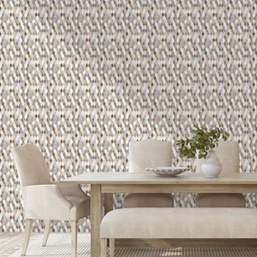 Тапет – Кафяво-бежова геометрия на сиво