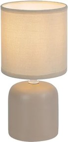 Rabalux Daphni, настолна лампа, бежова керамична лампа с бежов текстилен абажур, E14 - 74053