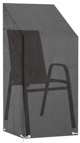 319336 vidaXL Покривало за градински стол 8 капси 65x65x110/150 см полиетилен