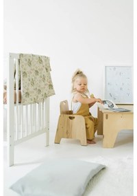 Детско бежово ленено платно Ботаника, 70 x 100 cm - Linen Tales