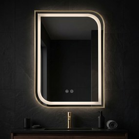Огледало LED ZONE 70X50 BRUSH GOLD