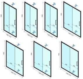 Душ кабина REA Rapid Slide Chrome