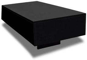 244024 vidaXL Маса за кафе силно гланцирана, черна