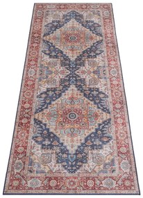 Тъмно синьо-червен мокет , 80 x 200 cm Sylla - Nouristan