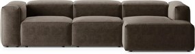Кафяв ъглов диван (десен ъгъл) Bergamo – Cosmopolitan Design
