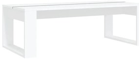 808612 vidaXL Кафе маса, бяла, 110x50x35 см, инженерно дърво