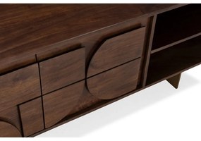 Кафява маса за телевизор от масивно манго 145x55x40 cm Trisha – MOME