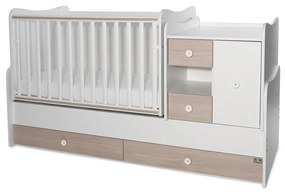 LORELLI Classic Трансформиращо се легло-люлка 190/72 см. MINI MAX БЯЛО/КЕХЛИБАР