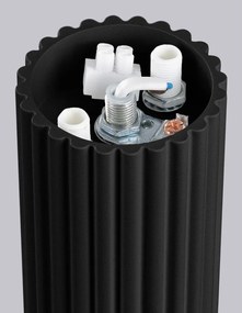 Черно осветително тяло за таван със стъклен абажур ø 12 cm Orbital – Sollux