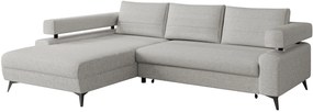Ъглов диван Rosa-Светло сиво-Ляво