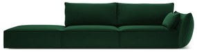 Тъмнозелен кадифен диван десен ъгъл 264 cm Vanda – Mazzini Sofas
