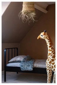 Черно метално единично легло с решетка 90x200 cm Mees - WOOOD