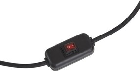 Japandi външна подова лампа черна с абажур от въже IP44 - Arc Jayla