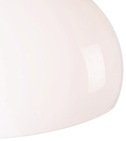 Интелигентна стенна арка лампа стомана с бял абажур с Wifi A60 - Bow