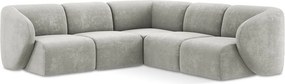 Светлосив шенилов ъглов диван Lani – Makamii