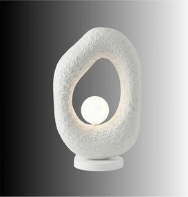 Бяла метална настолна лампа (височина 50 cm) Lore – Opviq lights