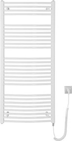 Aqualine - Електрически радиатор за баня ORBIT-E, 600 W, 132 x 60 см, бял, кръгъл