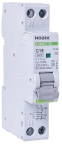 Noark Ex9NLE Авт. прекъсвач + ДТЗ 1P+N (1M) 25A 30mA крива B 6kA клас А - 111164